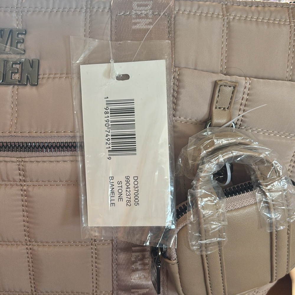 Steve Madden Pink Crossbody Bjanelle Tote with Logo Straps - Picture 5 of 7